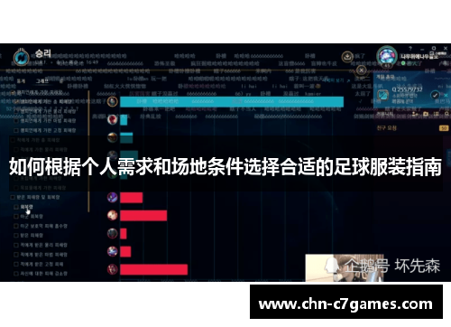 如何根据个人需求和场地条件选择合适的足球服装指南